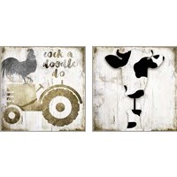 Framed 'Fresh-Dairy 2 Piece Art Print Set' border=