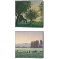 Framed 'Farm Life 2 Piece Canvas Print Set' border=