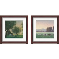 Framed 'Farm Life 2 Piece Framed Art Print Set' border=