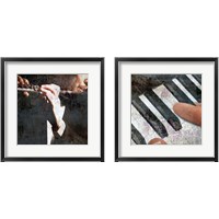 Framed 'Snipets Of Music 2 Piece Framed Art Print Set' border=