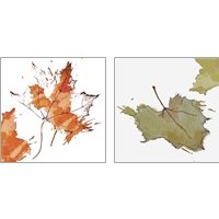 Framed 'Fall Leaf 2 Piece Art Print Set' border=