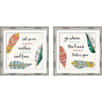 Framed 'Light as a Feather  2 Piece Framed Art Print Set' border=