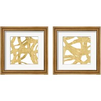 Framed Endless Circles Front Gold 2 Piece Framed Art Print Set