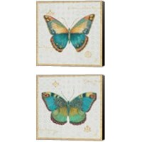 Framed 'Bohemian Wings Butterfly 2 Piece Canvas Print Set' border=