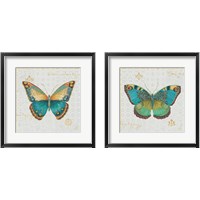 Framed 'Bohemian Wings Butterfly 2 Piece Framed Art Print Set' border=