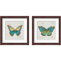 Framed 'Bohemian Wings Butterfly 2 Piece Framed Art Print Set' border=