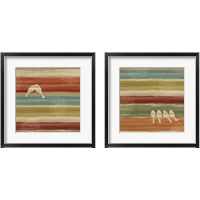 Framed 'Mumbai Rainbow Birds 2 Piece Framed Art Print Set' border=