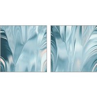 Framed 'Flowing Water 2 Piece Art Print Set' border=