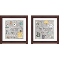 Framed 'Smitten With Spring 2 Piece Framed Art Print Set' border=