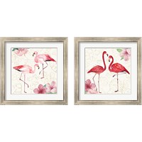 Framed Tropical Flamingoes 2 Piece Framed Art Print Set