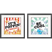 Framed 'Poppin' & Cool 2 Piece Framed Art Print Set' border=