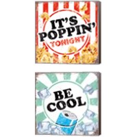 Framed 'Poppin' & Cool 2 Piece Canvas Print Set' border=