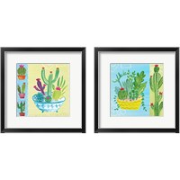 Framed Cacti Garden no Birds and Butterflies 2 Piece Framed Art Print Set