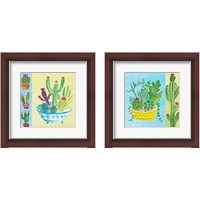 Framed Cacti Garden no Birds and Butterflies 2 Piece Framed Art Print Set