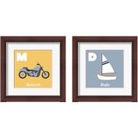 Framed Transportation Alphabet 2 Piece Framed Art Print Set