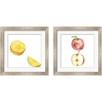 Framed 'Love Me Fruit 2 Piece Framed Art Print Set' border=