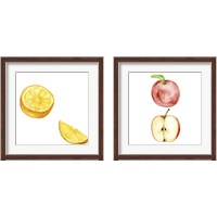 Framed 'Love Me Fruit 2 Piece Framed Art Print Set' border=