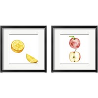 Framed 'Love Me Fruit 2 Piece Framed Art Print Set' border=