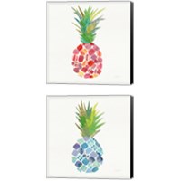 Framed Tropical Fun Pineapple 2 Piece Canvas Print Set