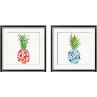 Framed Tropical Fun Pineapple 2 Piece Framed Art Print Set