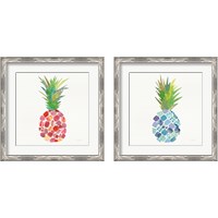 Framed Tropical Fun Pineapple 2 Piece Framed Art Print Set