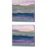 Framed 'Grey Hills  2 Piece Canvas Print Set' border=