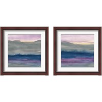 Framed 'Grey Hills  2 Piece Framed Art Print Set' border=