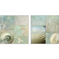 Framed 'Beach Expressions 2 Piece Art Print Set' border=