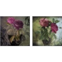 Framed 'Tea and Roses  2 Piece Art Print Set' border=