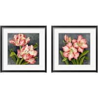 Framed 'Pink Tulips 2 Piece Framed Art Print Set' border=