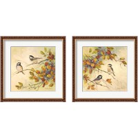Framed 'Birds of Autumn 2 Piece Framed Art Print Set' border=