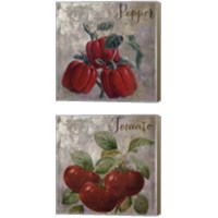 Framed 'Medley Gold Tomato & Pepper 2 Piece Canvas Print Set' border=