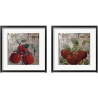 Framed 'Medley Gold Tomato & Pepper 2 Piece Framed Art Print Set' border=