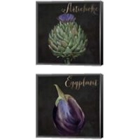 Framed 'Medley Artichoke & Eggplant 2 Piece Canvas Print Set' border=