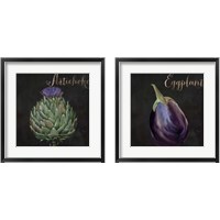 Framed 'Medley Artichoke & Eggplant 2 Piece Framed Art Print Set' border=