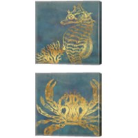 Framed 'Deep Sea Life 2 Piece Canvas Print Set' border=