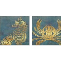 Framed 'Deep Sea Life 2 Piece Art Print Set' border=