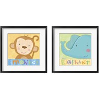 Framed 'Baby Animals 2 Piece Framed Art Print Set' border=