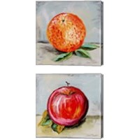 Framed 'Abstract Kitchen Fruit 2 Piece Canvas Print Set' border=