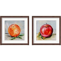 Framed 'Abstract Kitchen Fruit 2 Piece Framed Art Print Set' border=