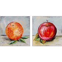 Framed 'Abstract Kitchen Fruit 2 Piece Art Print Set' border=