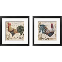 Framed 'Le Coq 2 Piece Framed Art Print Set' border=