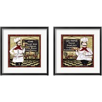 Framed 'Bistro Chef 2 Piece Framed Art Print Set' border=