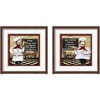Framed 'Bistro Chef 2 Piece Framed Art Print Set' border=