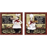 Framed 'Bistro Chef 2 Piece Art Print Set' border=