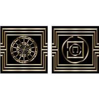 Framed 'Gold Deco 2 Piece Art Print Set' border=