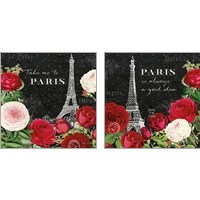Framed 'Rouge Paris III Black 2 Piece Art Print Set' border=
