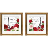 Framed 'Rouge Paris 2 Piece Framed Art Print Set' border=