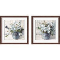 Framed Garden Blooms Blue 2 Piece Framed Art Print Set