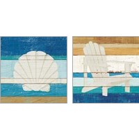 Framed 'Beachscape 2 Piece Art Print Set' border=